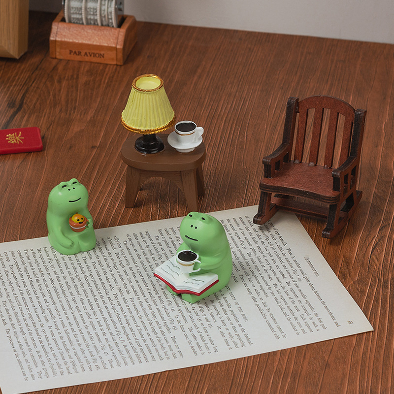 Cartoon Frog Rocking Chair Tab - Marine Aquarium Decorations incelemesi ve fiyatı