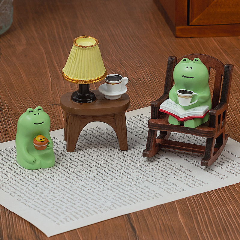 Cartoon Frog Rocking Chair Tab - Marine Aquarium Decorations incelemesi ve fiyatı