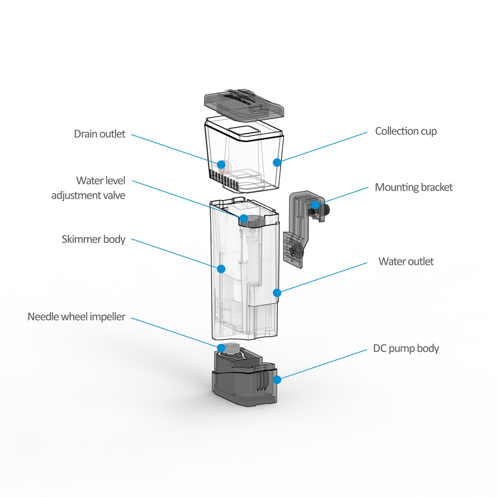 Internal Nano Skimmer Mini Q 1 - Protein Skimmer Hang On incelemesi ve fiyatı