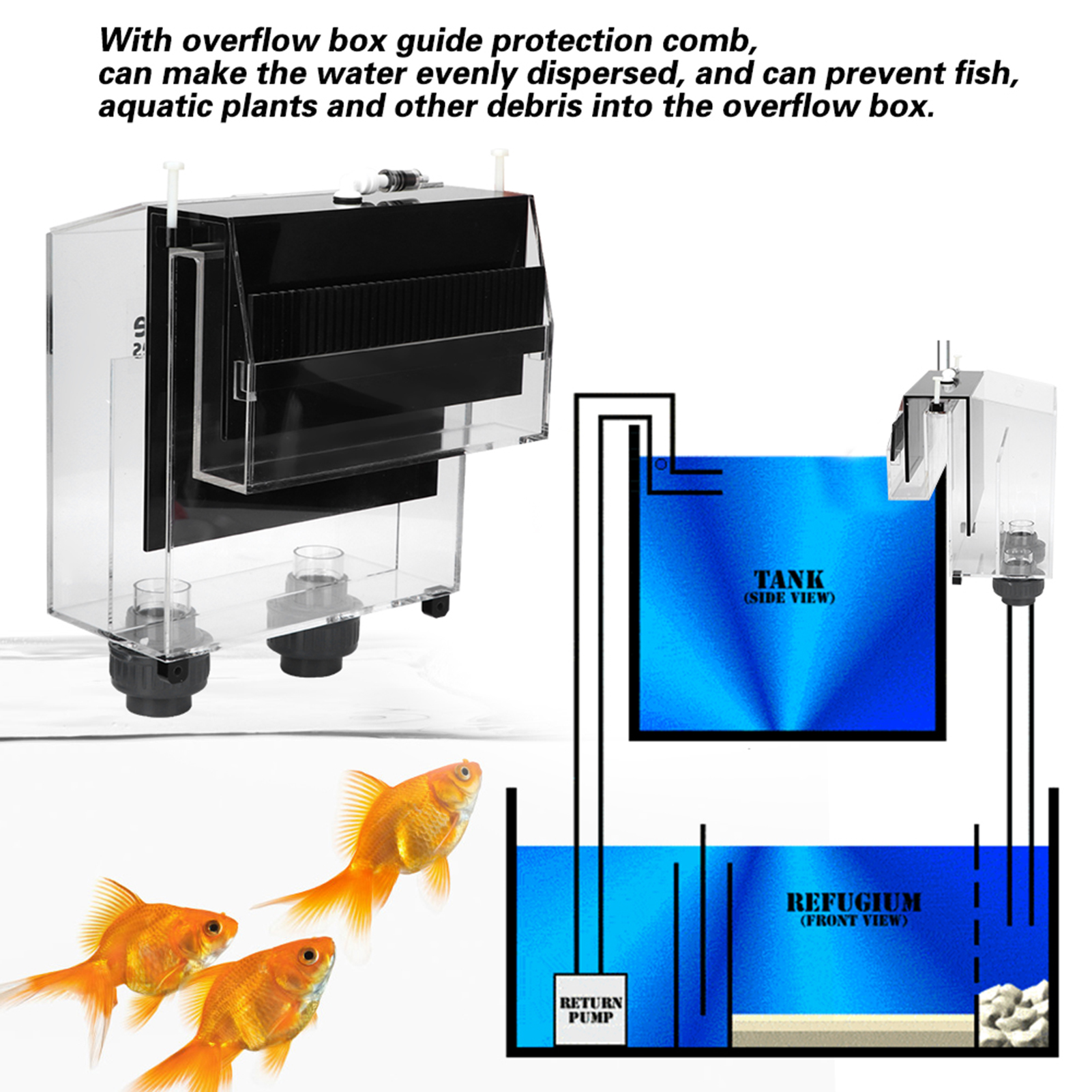 Quality Acrylic Self start Sip - Marine Aquarium Overflow Box incelemesi ve fiyatı