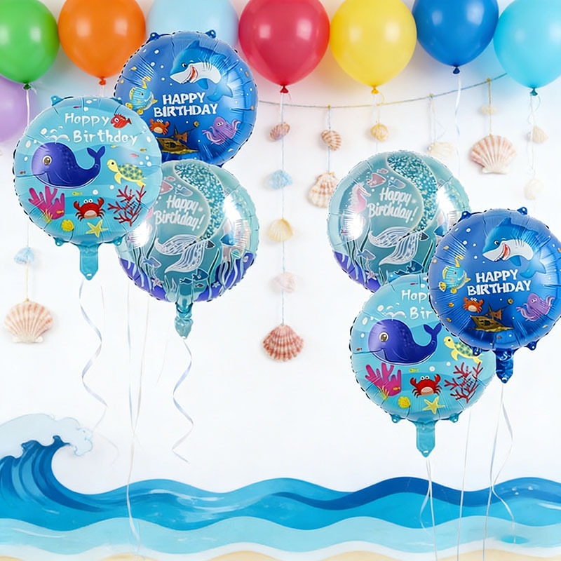 6pcs Ocean Theme Party Balloon - Marine Aquarium Decorations incelemesi ve fiyatı