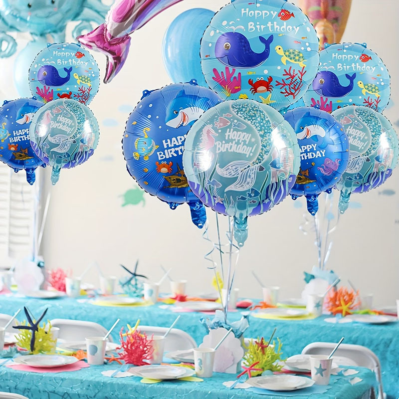 6pcs Ocean Theme Party Balloon - Marine Aquarium Decorations incelemesi ve fiyatı