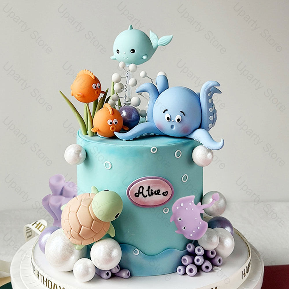 22Pcs Sea Animals Cake Toppers - Marine Aquarium Decorations incelemesi ve fiyatı