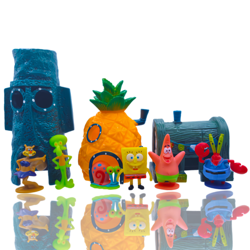 6pcs SpongeBob Fish Tank Decor - Marine Aquarium Decorations incelemesi ve fiyatı