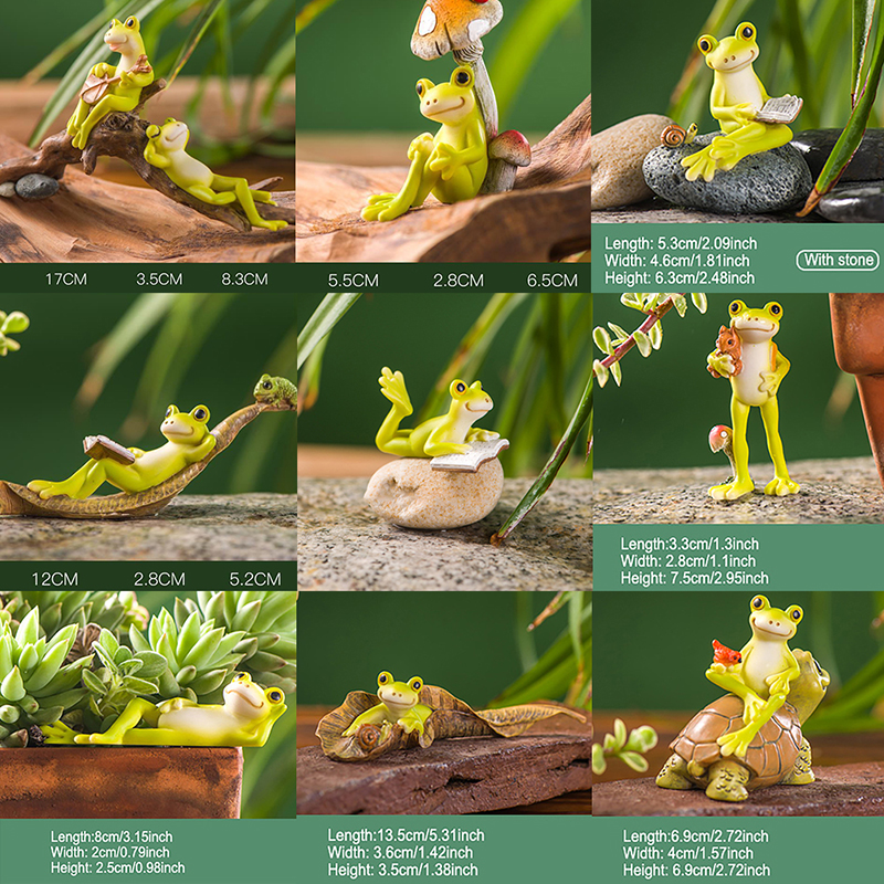 Resin Funny Frog Figurines For - Marine Aquarium Decorations incelemesi ve fiyatı