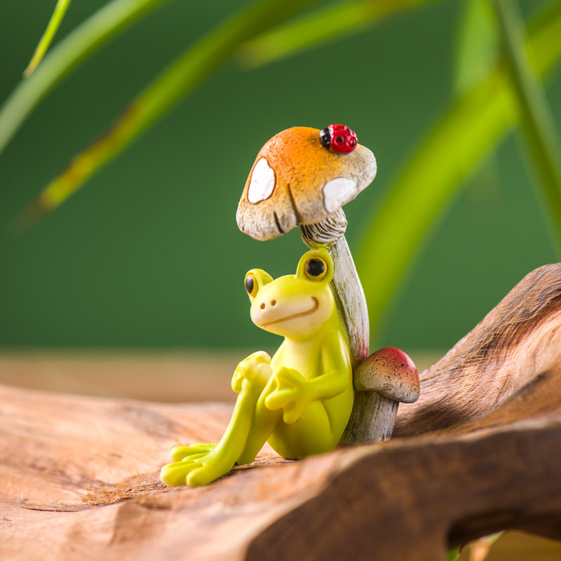 Resin Funny Frog Figurines For - Marine Aquarium Decorations incelemesi ve fiyatı