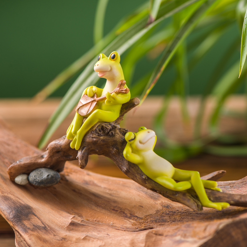 Resin Funny Frog Figurines For - Marine Aquarium Decorations incelemesi ve fiyatı