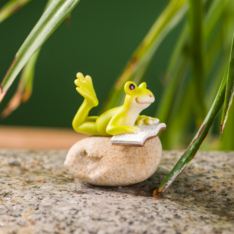 Resin Funny Frog Figurines For - Marine Aquarium Decorations incelemesi ve fiyatı