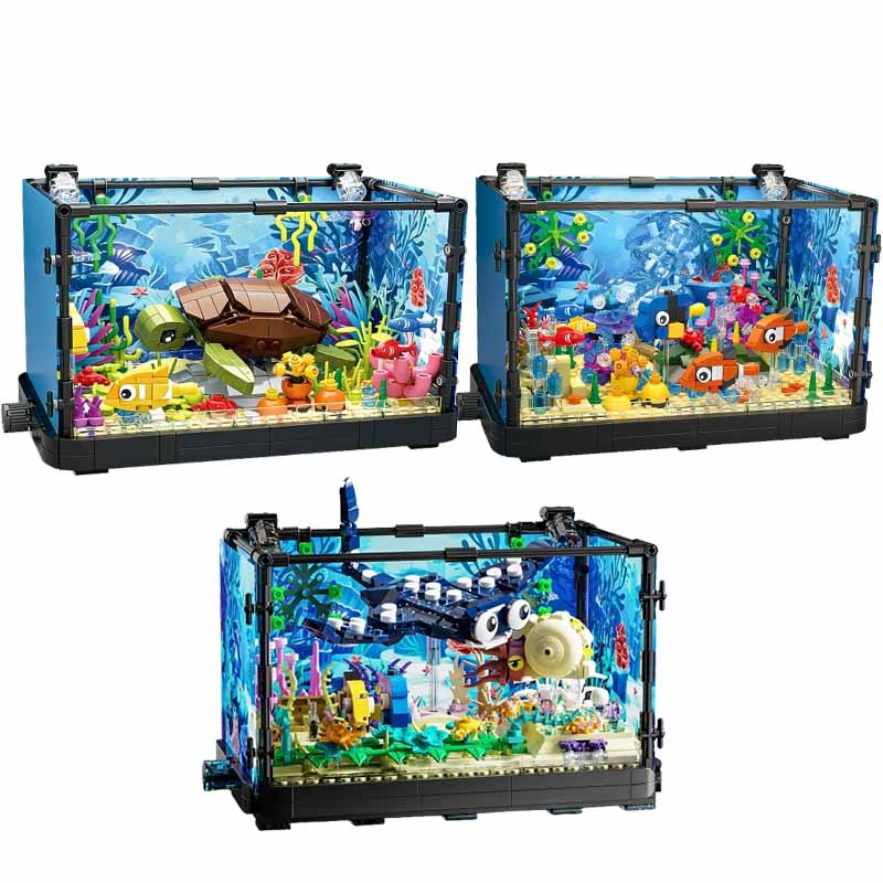 Fish Tank Building Block Set w - Marine Aquarium Decorations incelemesi ve fiyatı