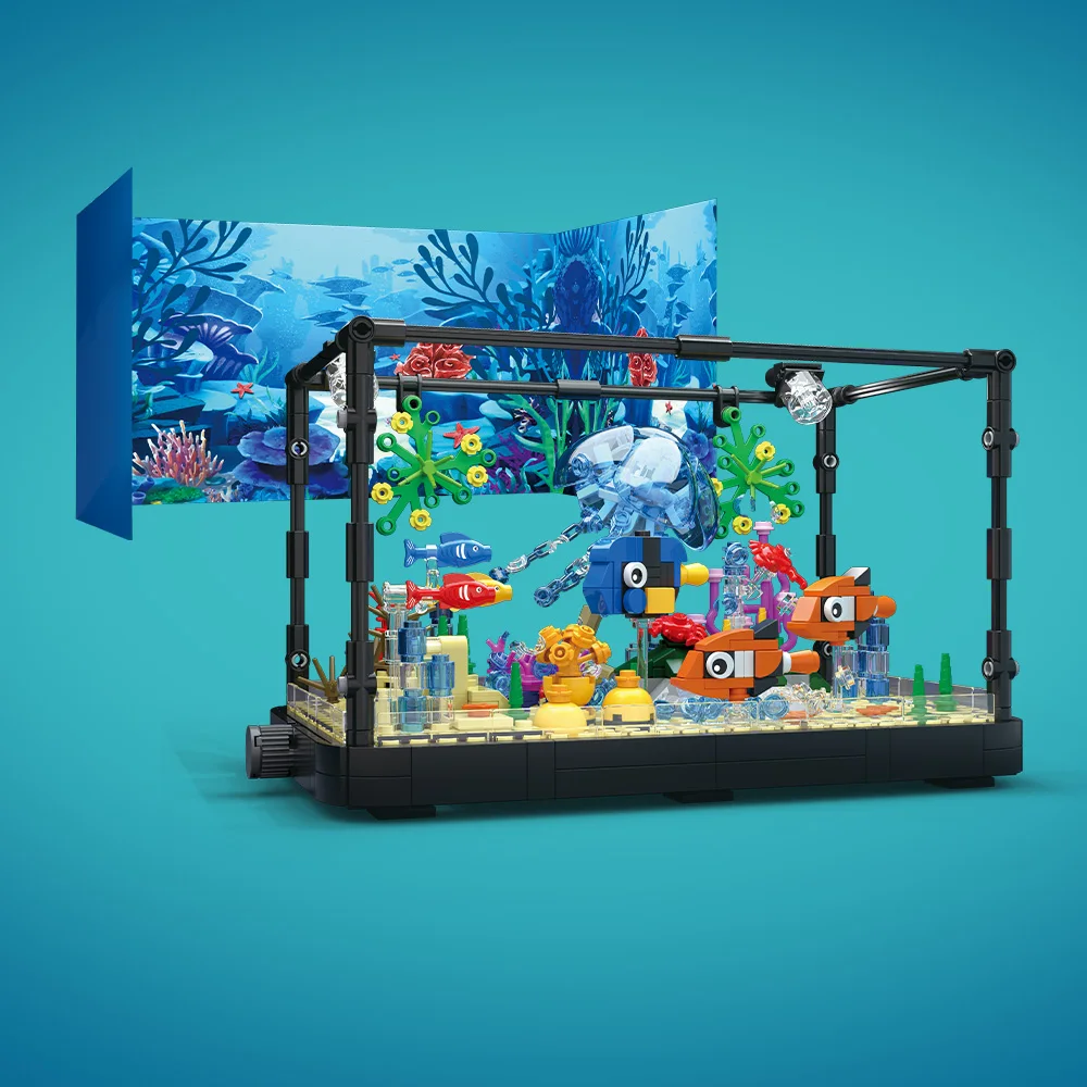 Fish Tank Building Block Set w - Marine Aquarium Decorations incelemesi ve fiyatı