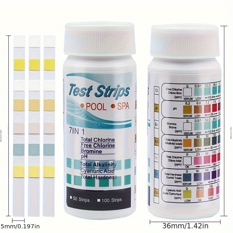 7-in-1 50/100pcs Swimming Pool - Marine Aquarium Water Testing incelemesi ve fiyatı