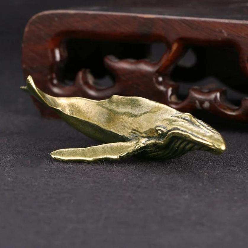 New Solid Brass Whale Figurine - Marine Aquarium Decorations incelemesi ve fiyatı