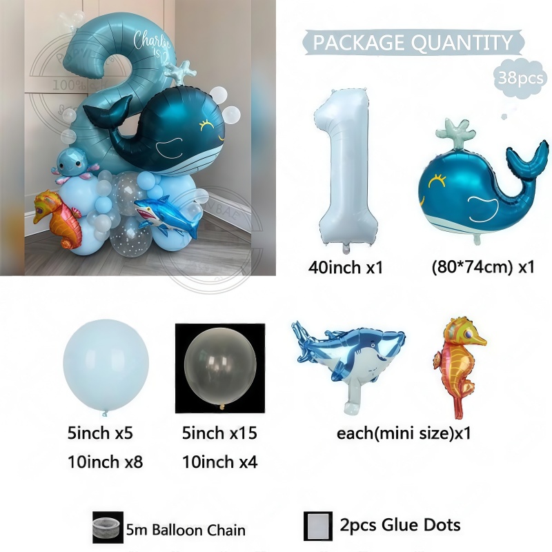 38Pcs Ocean Animal Themed Birt - Marine Aquarium Decorations incelemesi ve fiyatı