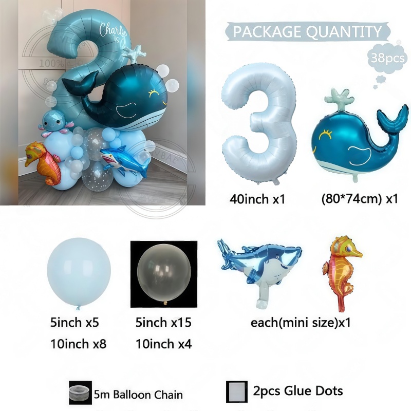 38Pcs Ocean Animal Themed Birt - Marine Aquarium Decorations incelemesi ve fiyatı